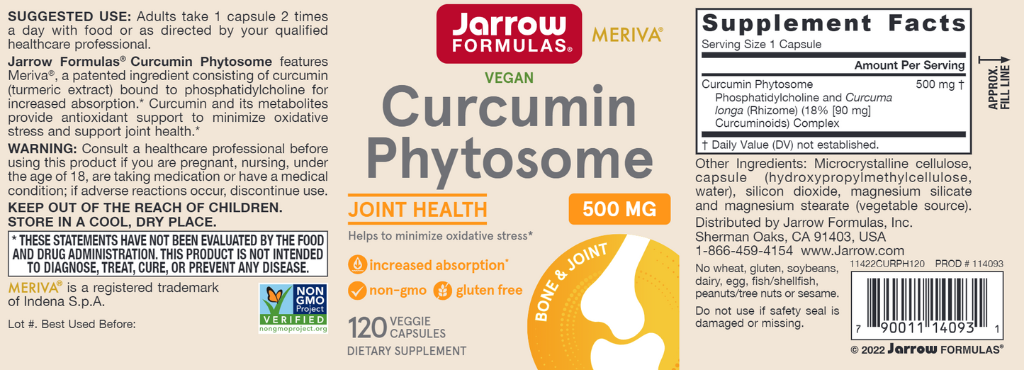 Curcumin Phytosome Meriva 120 vegcaps