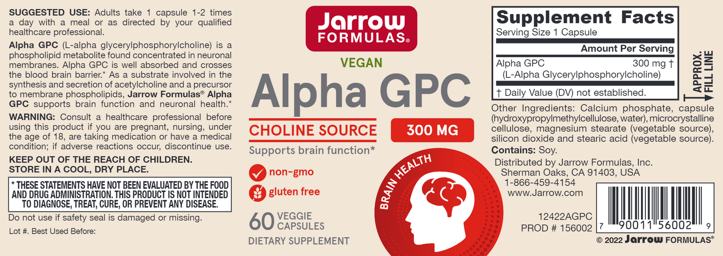 Alpha GPC 300 mg 60 vegcaps