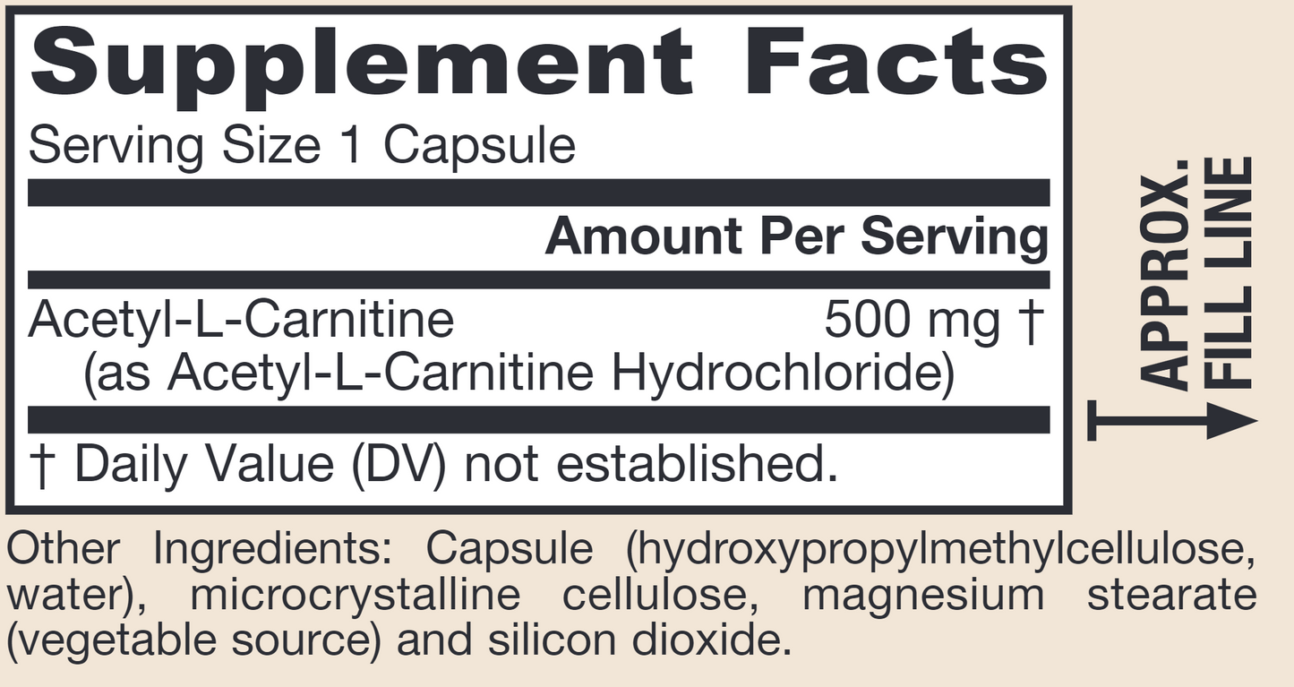 Acetyl L-Carnitine 500 mg 60 caps