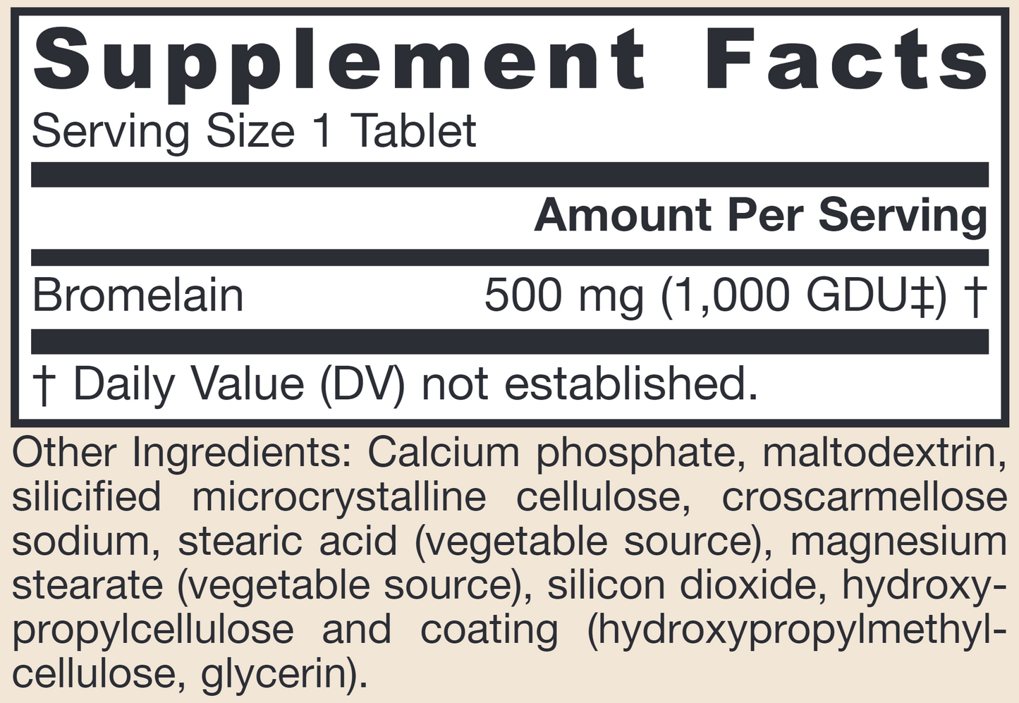 Bromelain 1000 GDU 60 tabs