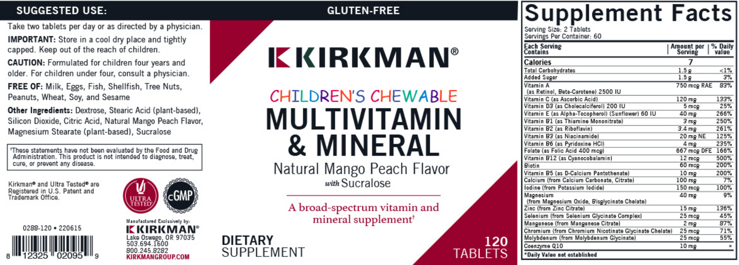 Children's Multivitamin 120 chew wafers