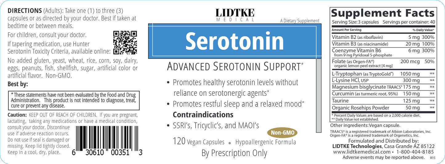 Serotonin 120 vegcaps