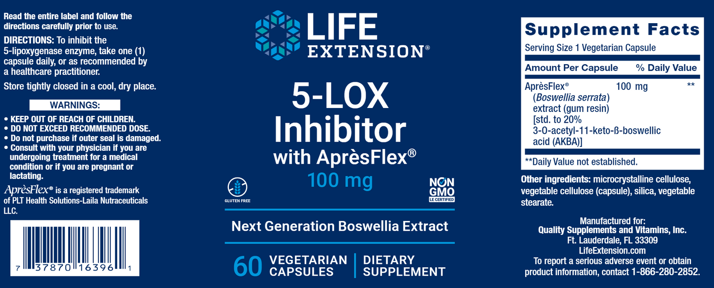 5-LOX Inhibitor 100 mg 60 vegcaps