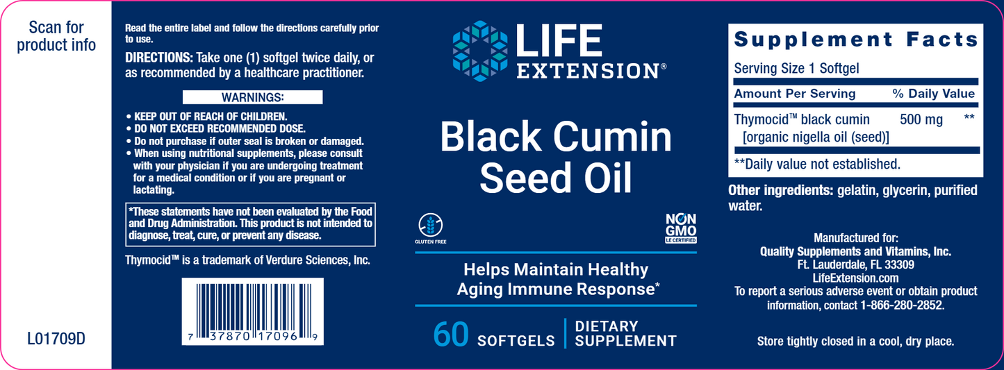 Black Cumin Seed Oil 60 gels