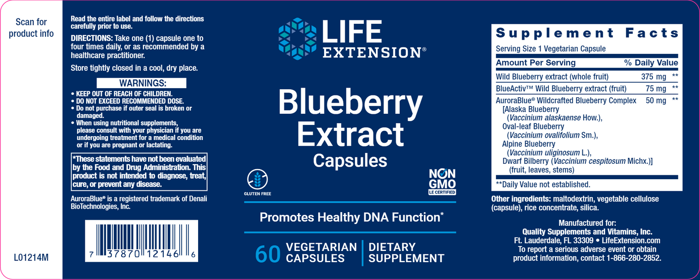 Blueberry Extract 60 vegcaps