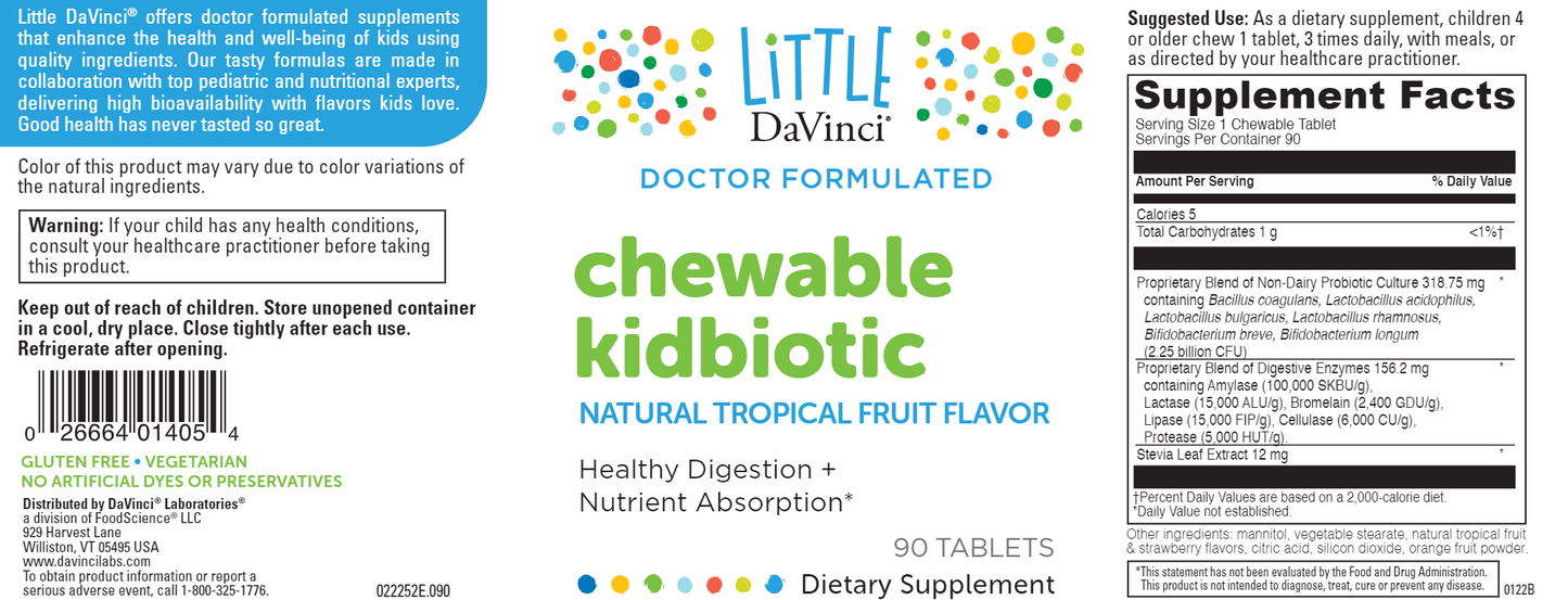 Chewable Kidbiotic 90 tabs