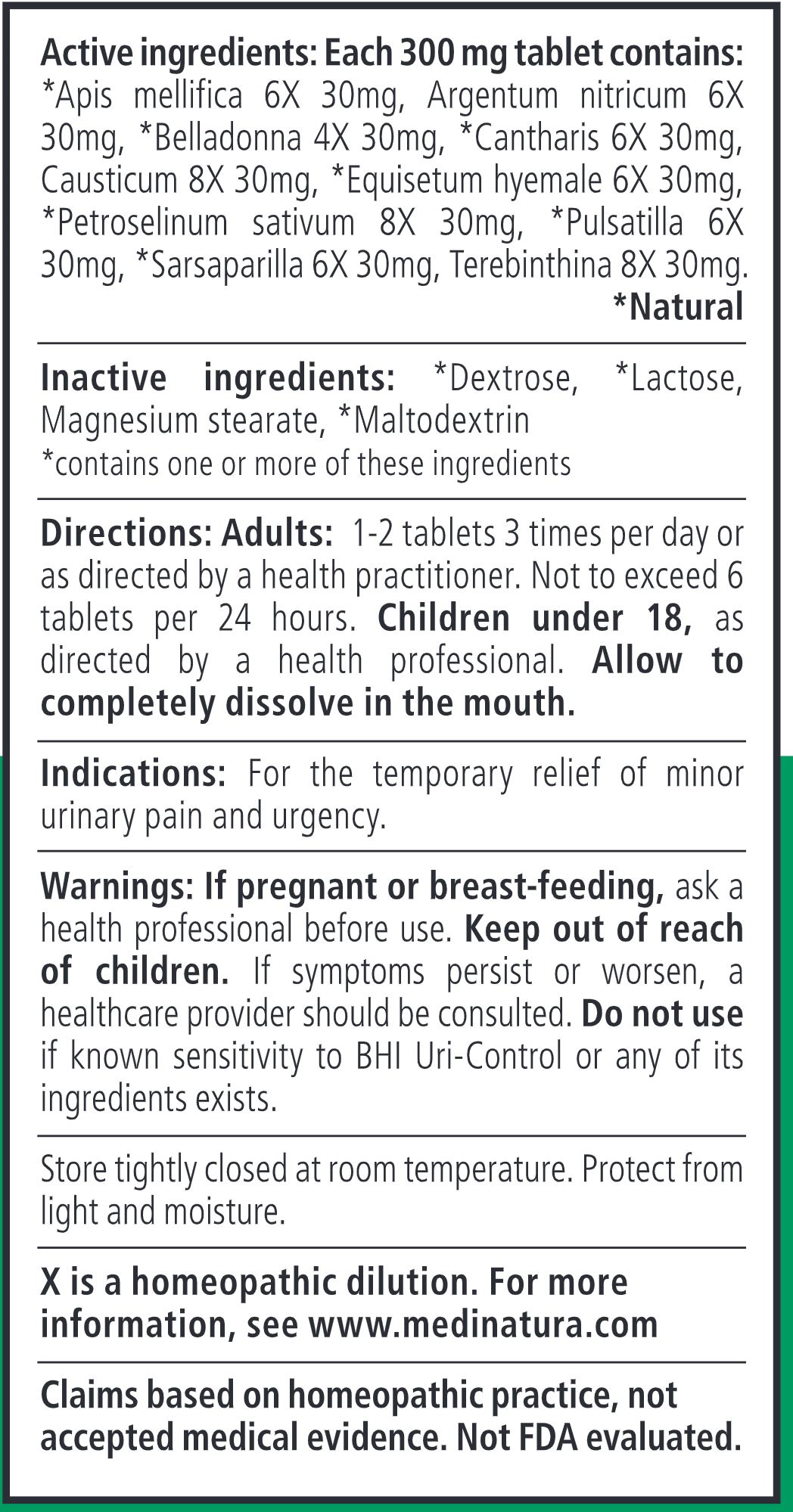 BHI Uri-Control Tablets 100 ct