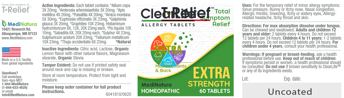 ClearLife Allergy Extra Strength 60 tabs