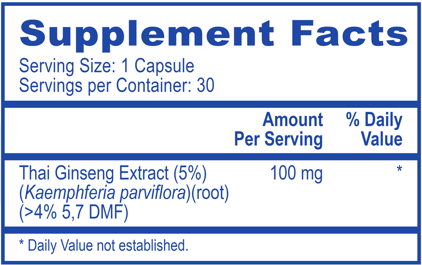 Ultra Pure Thai Ginseng 30 caps