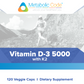 Vitamin D3 5000 with K2 120 vegcaps