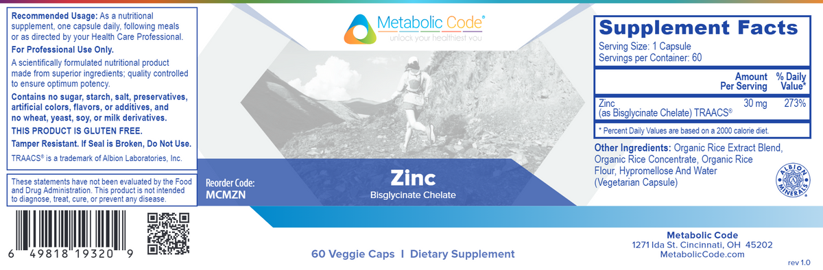 Zinc Code Metabolic Code Zinc – Firesidepharmacy