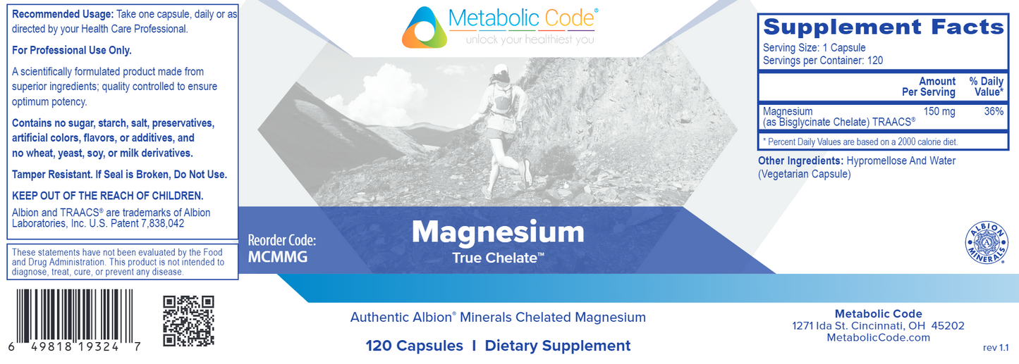 Magnesium Bisglycinate Chelate 120 vegcaps