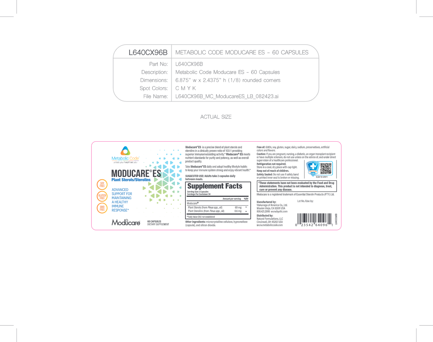 Metabolic Code Moducare ES 60 caps