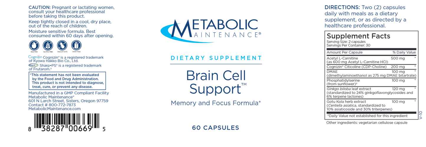 Brain Cell Support 60 caps