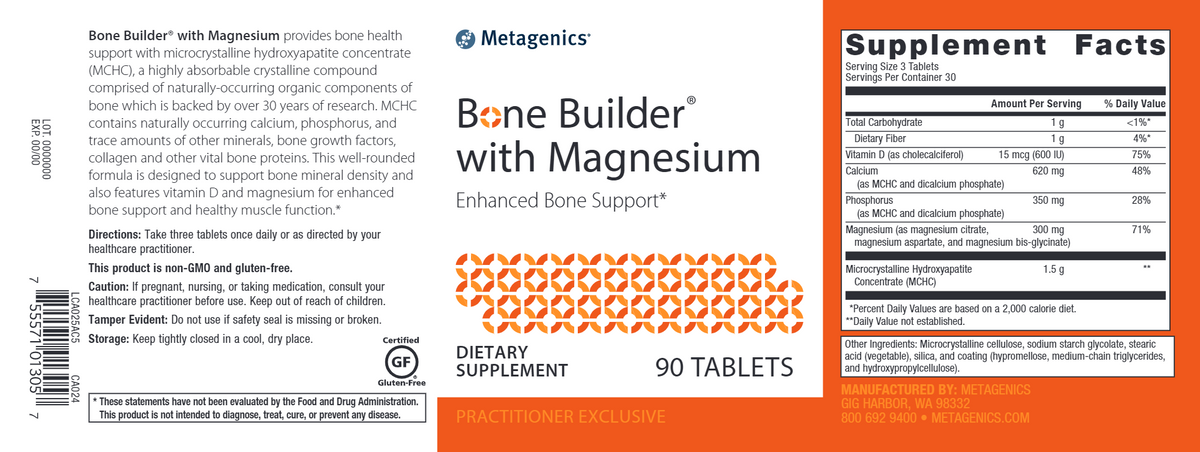 Bone Magnesite Metagenics Bone Builder with Magnesium – Firesidepharmacy