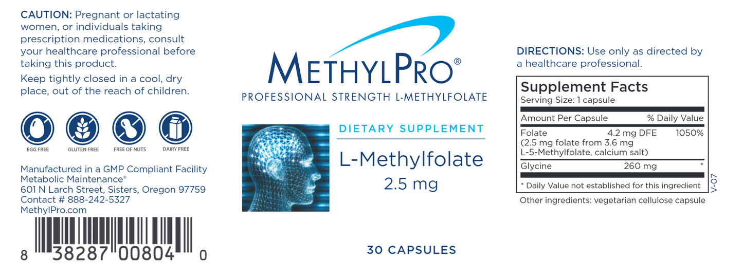 L-Methylfolate 2.5 mg 30 caps