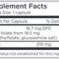 L-Methylfolate 10 mg Quatrefolic 30 caps