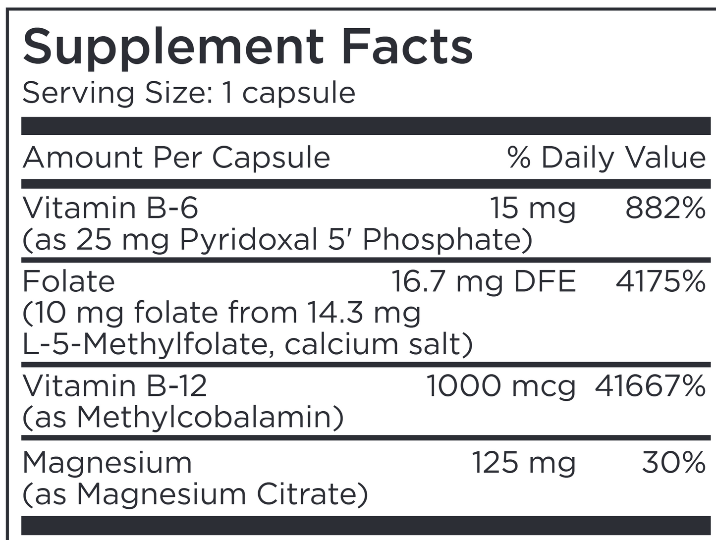 L-Methylfolate 10 mg + Cofactors 30 caps