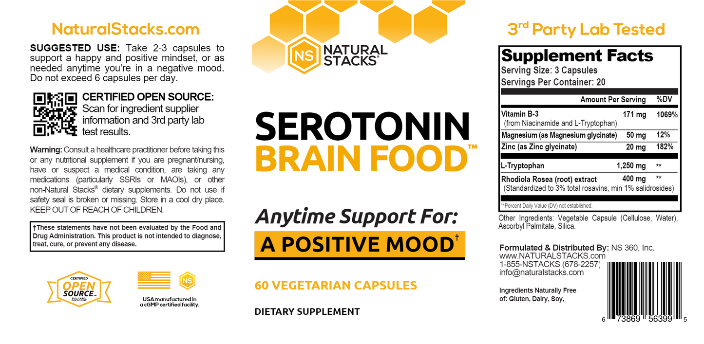 Serotonin Brain Food 60 vegcaps