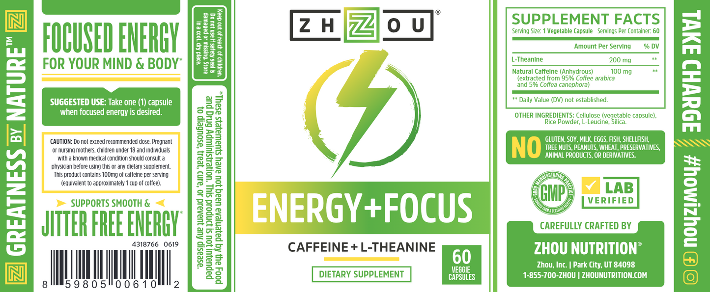 Energy + Focus 60 vegcaps