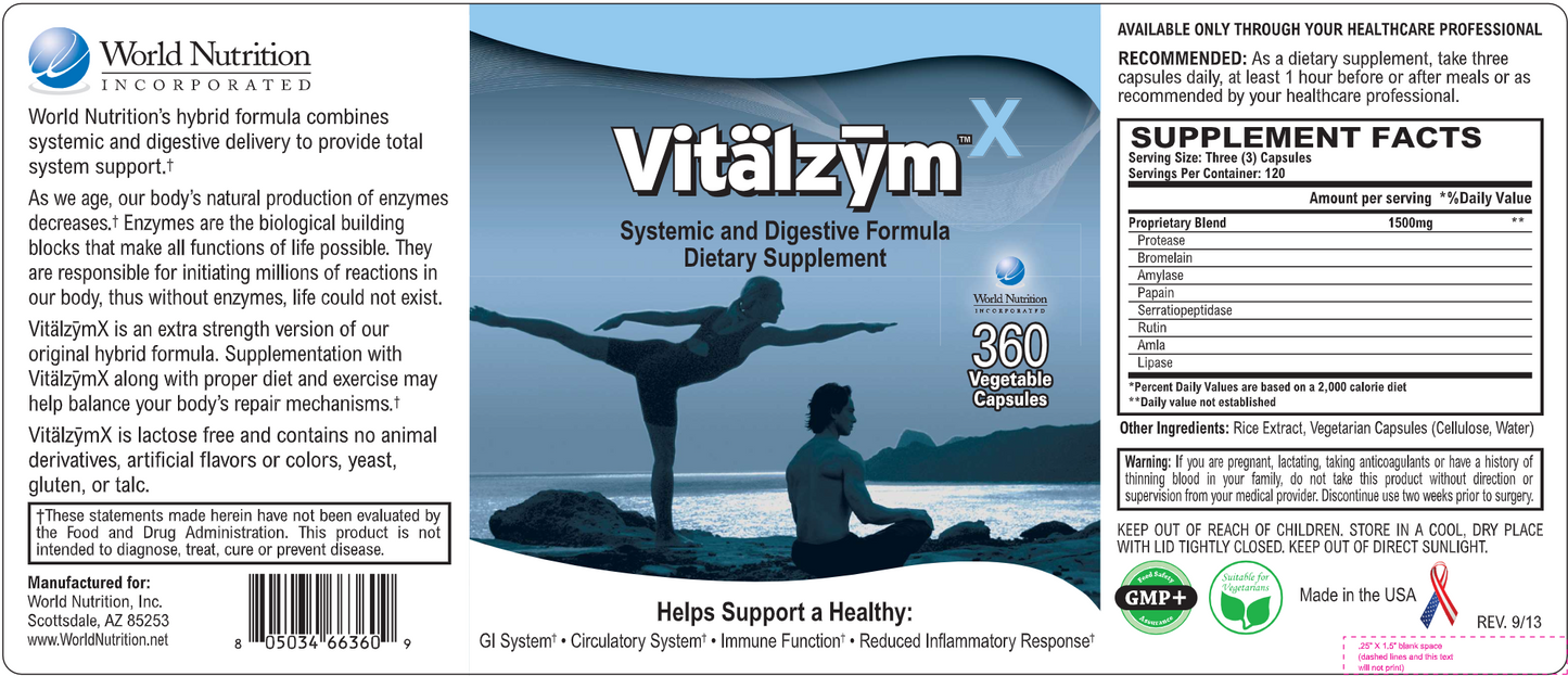 Vitalzym Enzymes X 360 vcaps