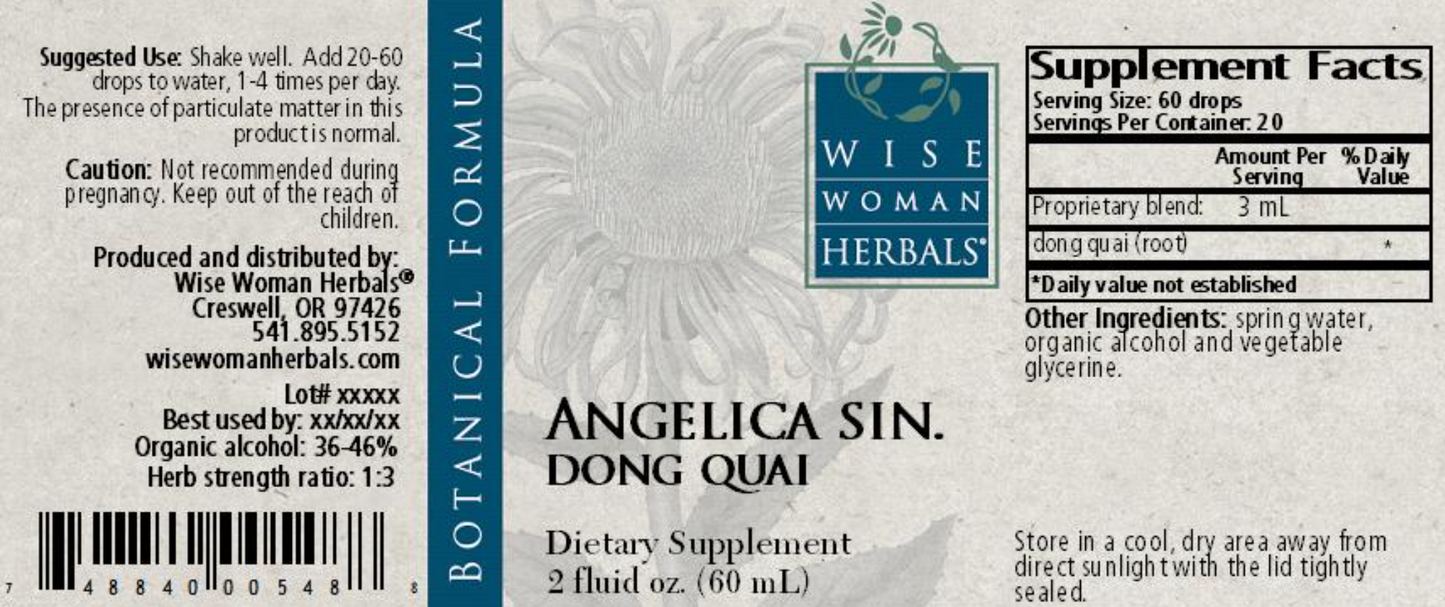 Angelica sin/dong quai 2 oz