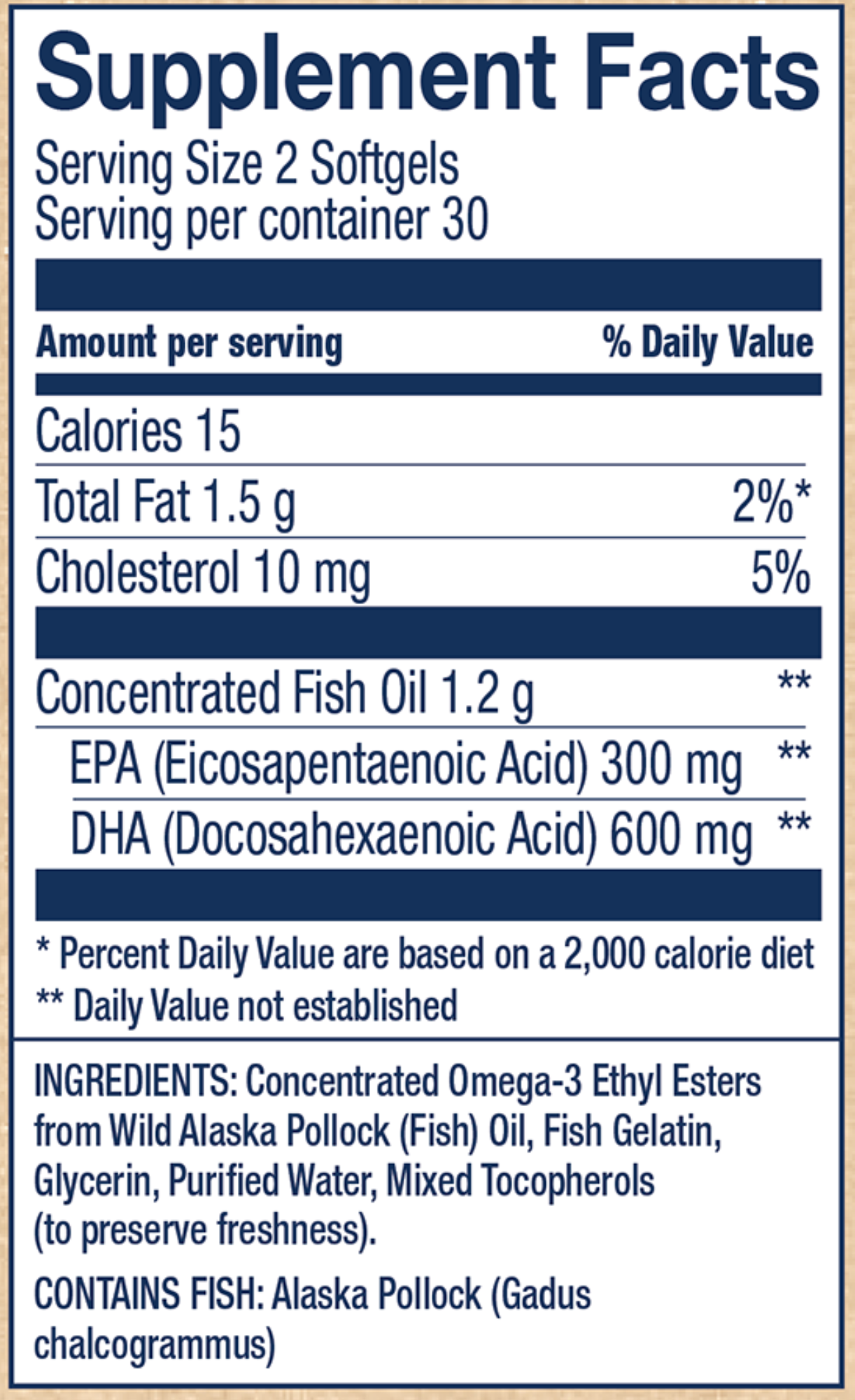 Wild Alaskan Fish Oil - Peak DHA 60 ct