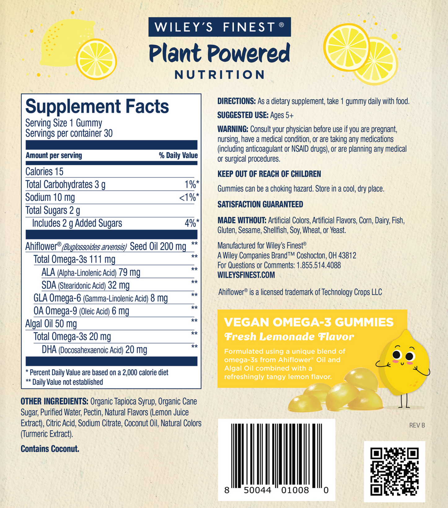 VEGAN OMEGA 3 KIDS LEMONADE 30ct