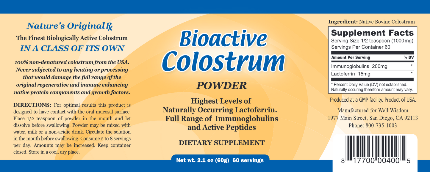 Bioactive Colostrum Powder 60 servings