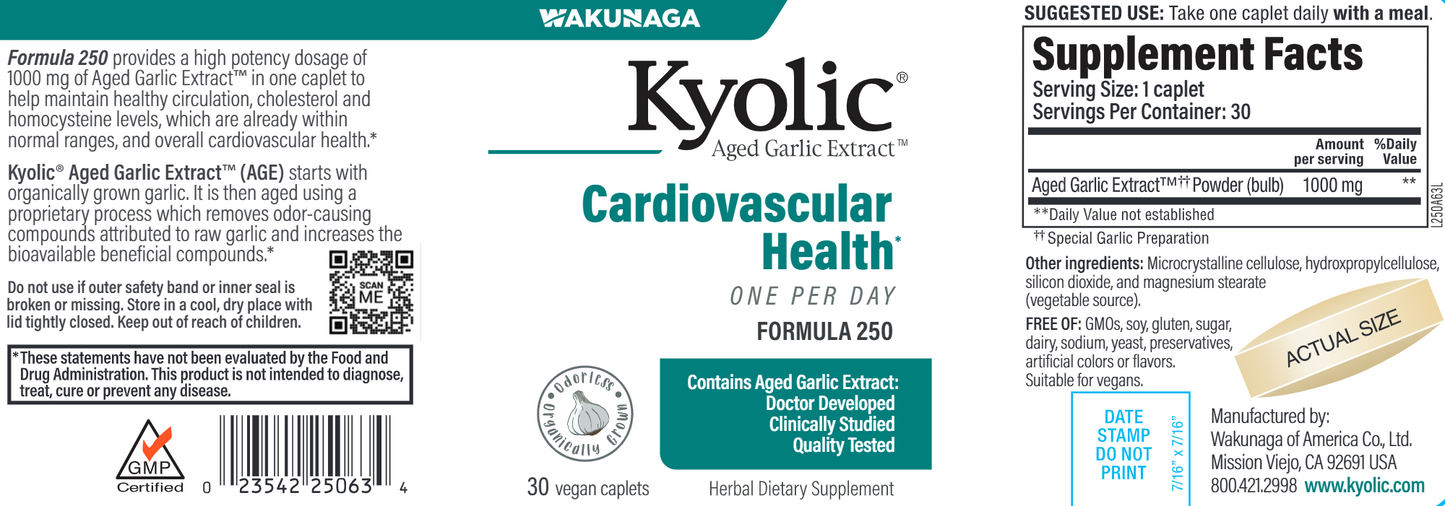 Kyolic Cardio Health, One Per D 30 caps