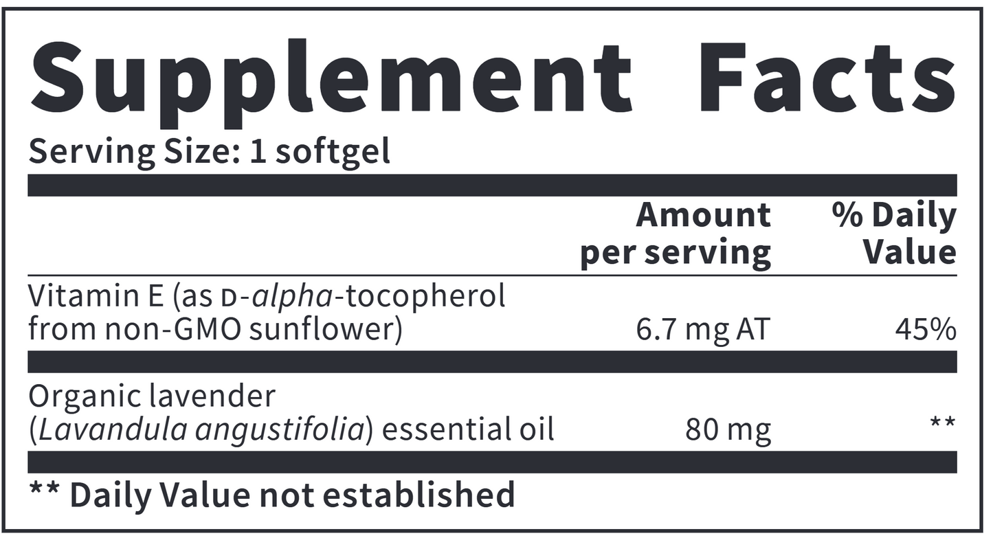 Lavender Oil 80 mg 60 softgels