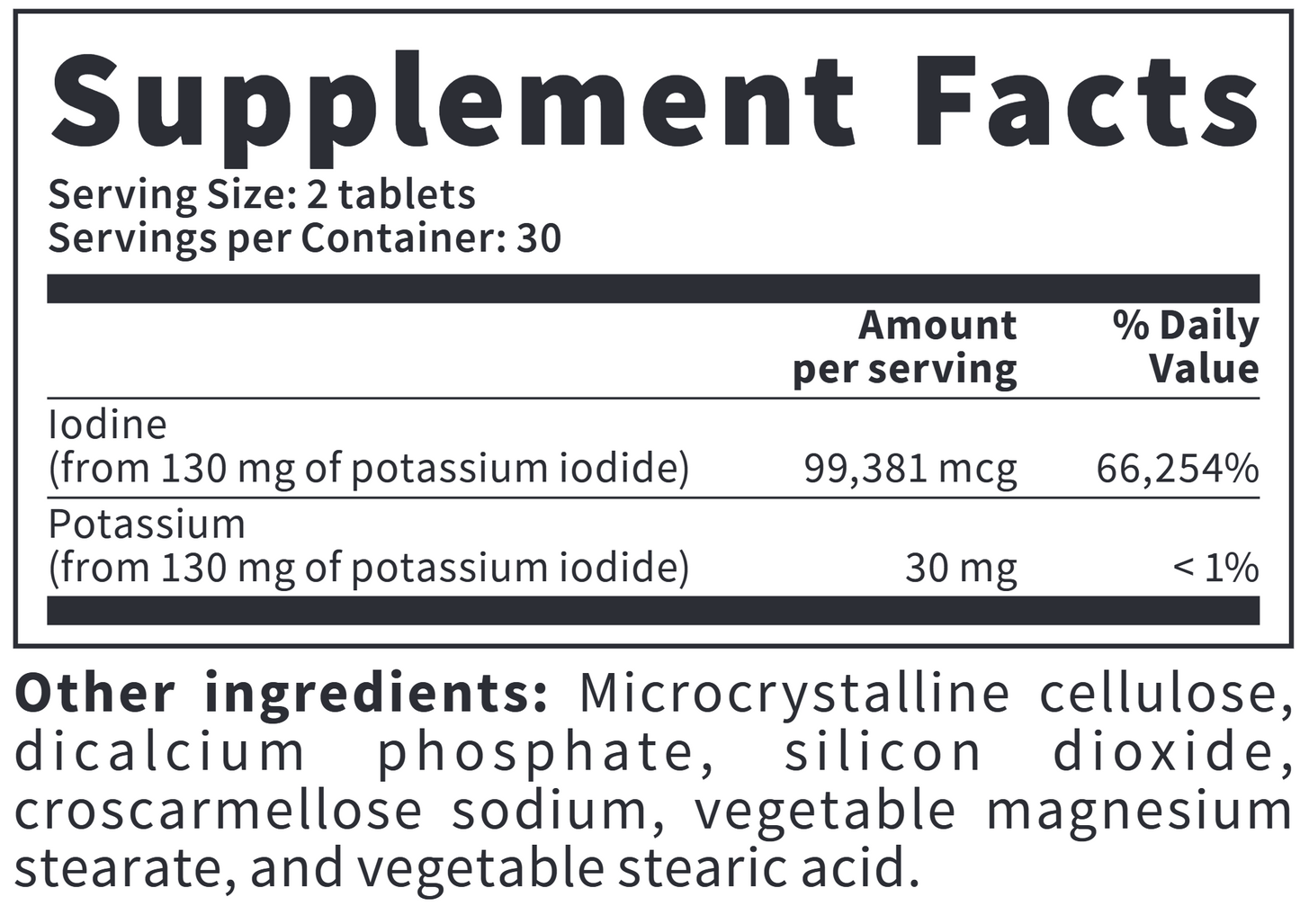 Potassium Iodide 65 mg 60 tabs