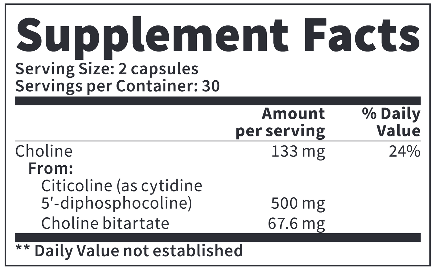 Citicoline 250 mg 60 vegcaps