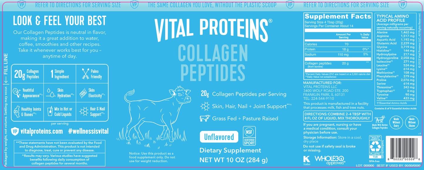 Collagen Peptides Unflavored 14 serv