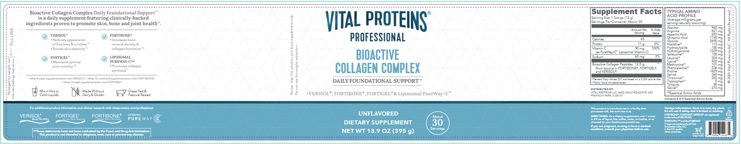 Bioactive Collagen Complex: Daily Foundational Support 13.9 oz