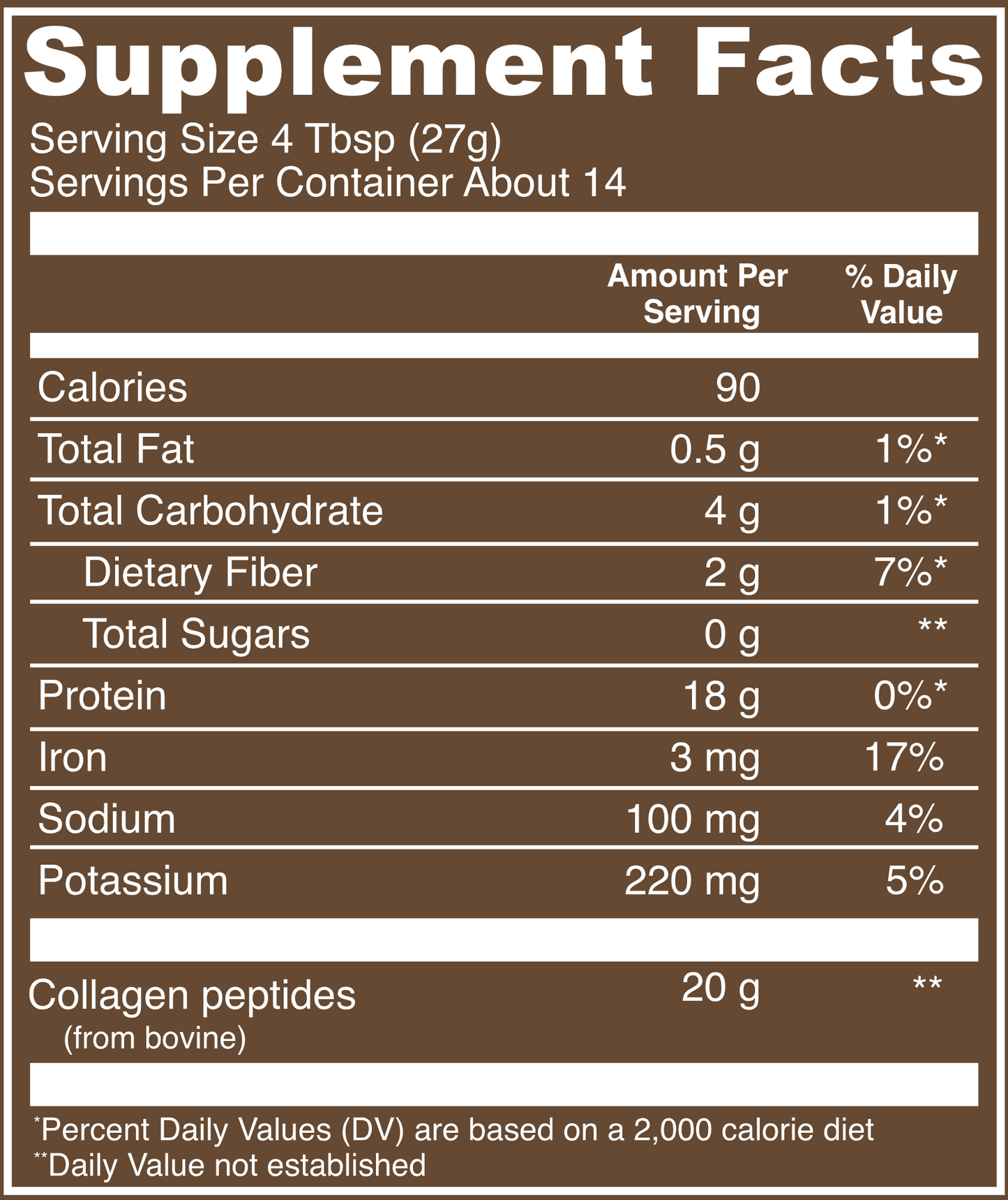 Collagen Peptides Chocolate 13.5 oz