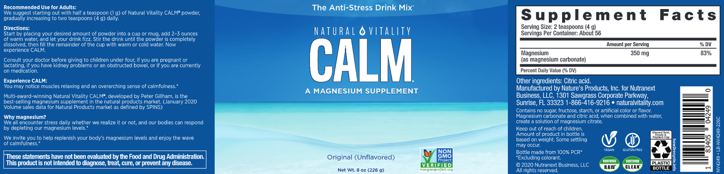 Natural Calm Original (unflavored) 8 oz