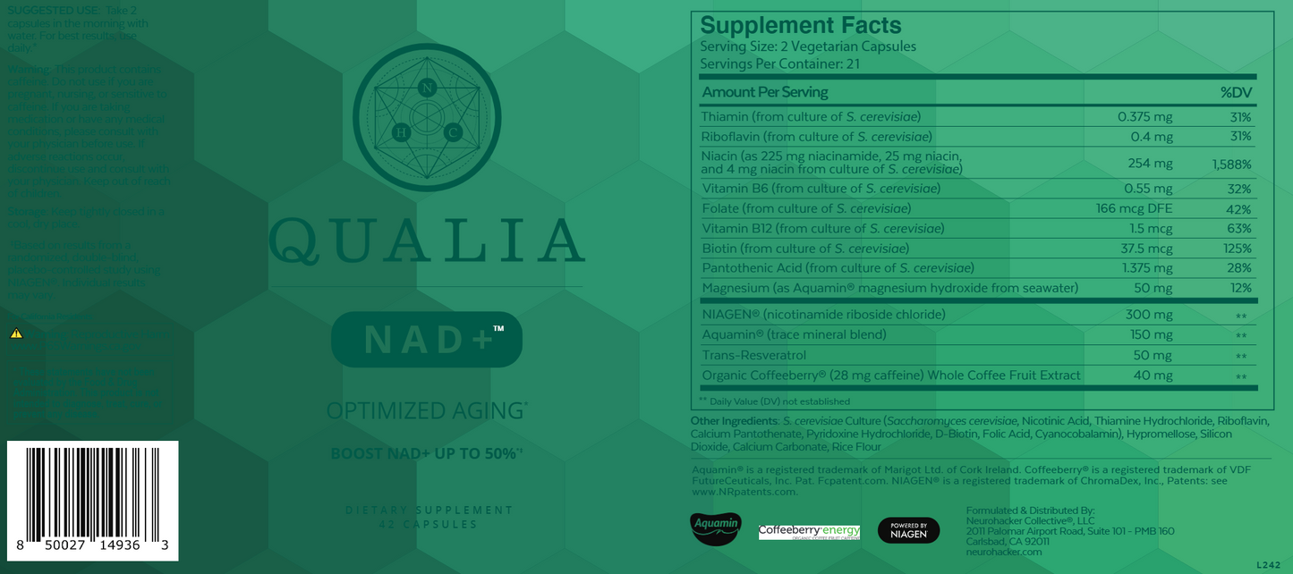 Qualia NAD+ Optimized Aging 42 caps