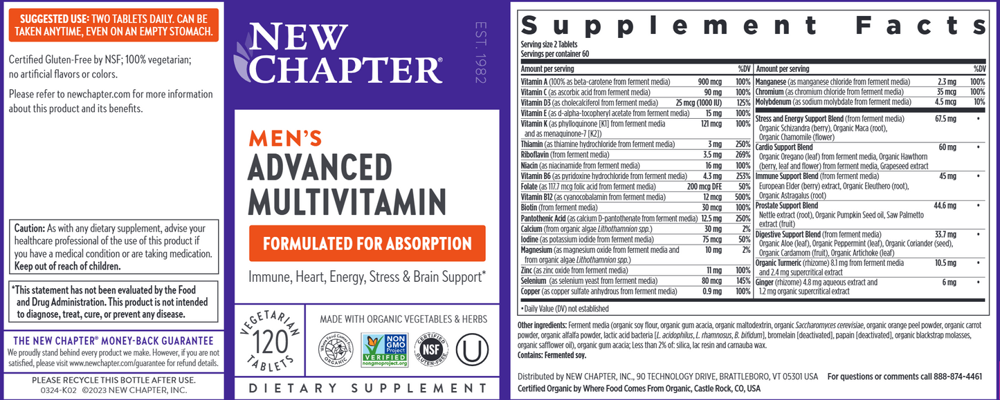 Men's Advanced Multivitamin 120 tabs