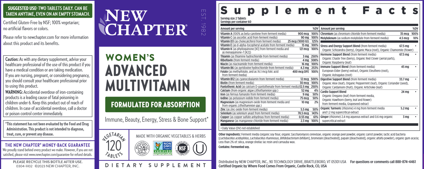 Woman's Advanced Multivitamin 120 tabs