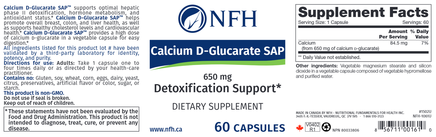 Calcium d-Glucarate SAP 60 caps