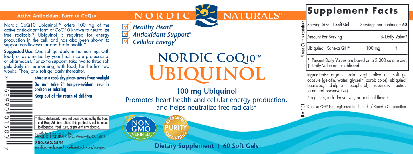 Nordic CoQ10 Ubiquinol 60 softgels