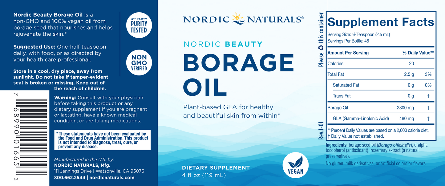 Nordic Beauty Borage Oil 4 fl oz