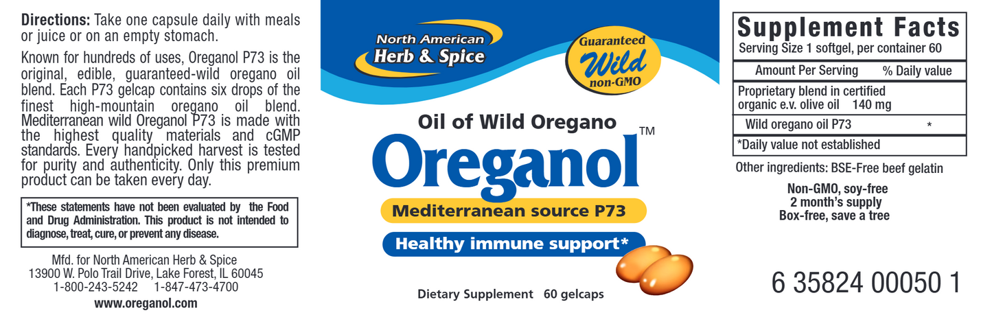 Oreganol 140 mg 60 gels