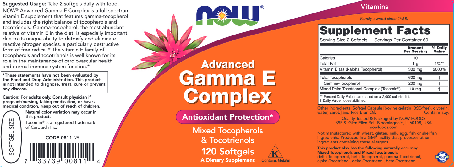 Advanced Gamma E Complex 120 softgels