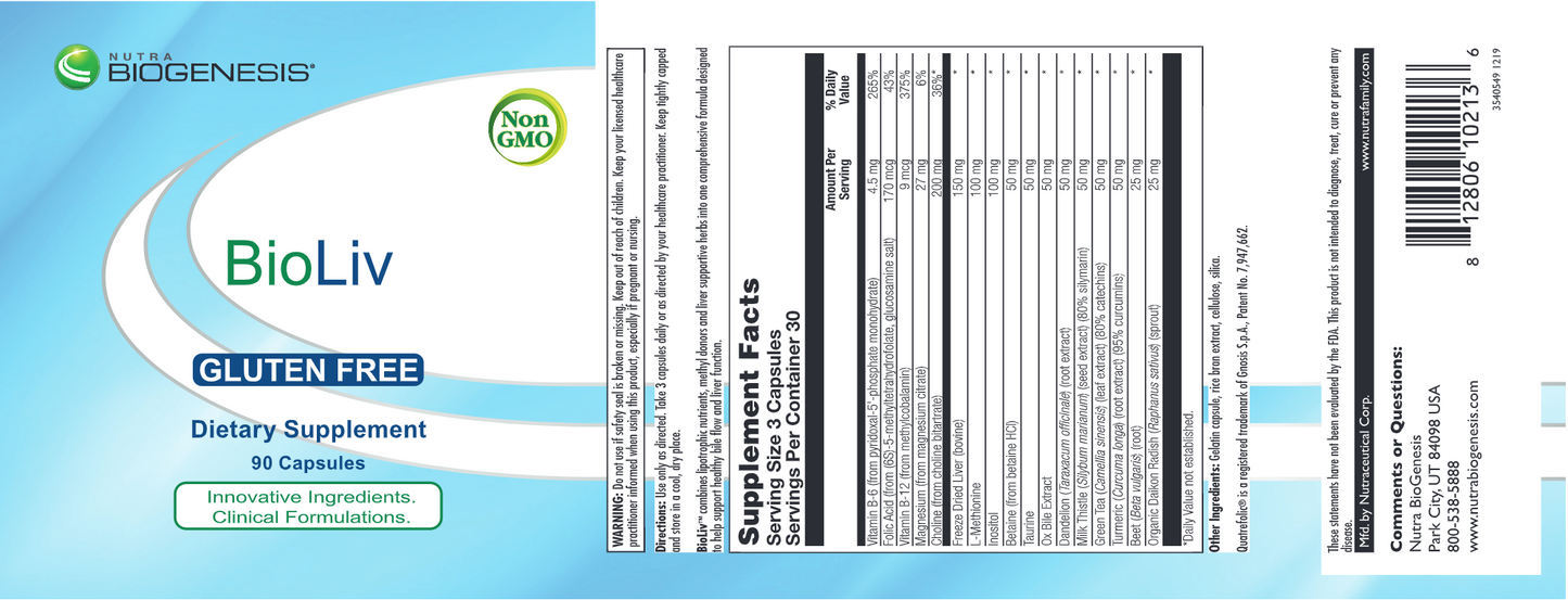 BioLiv Lipotrophic Support Form 90 caps