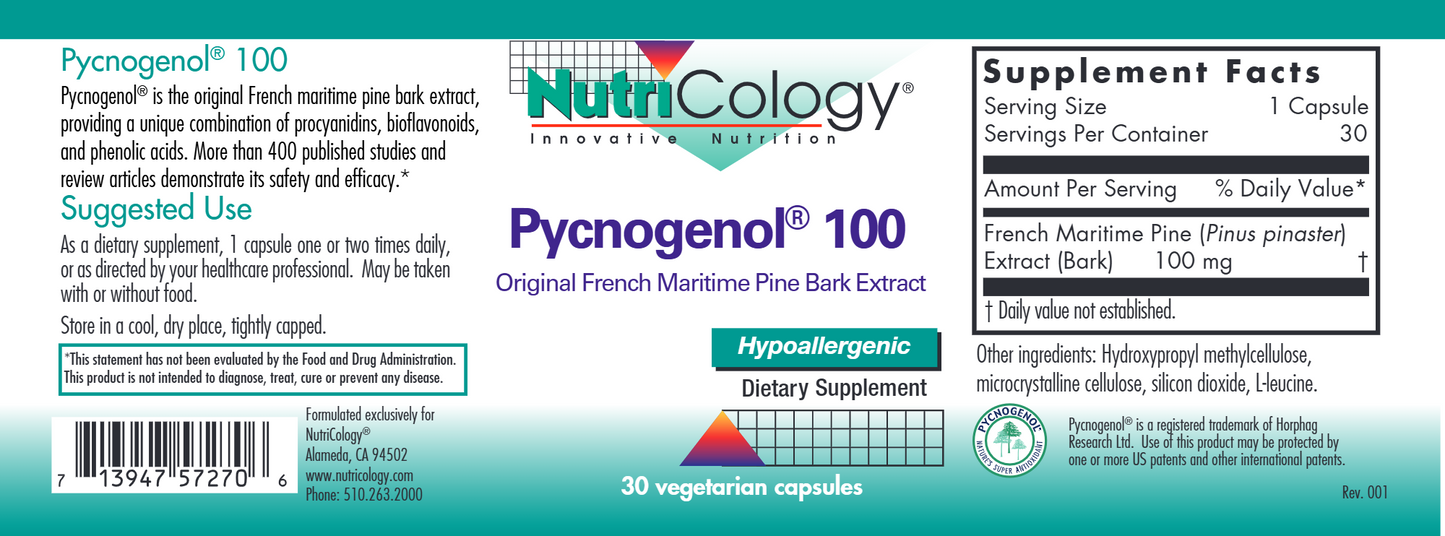 Pycnogenol 100 30 vegcaps