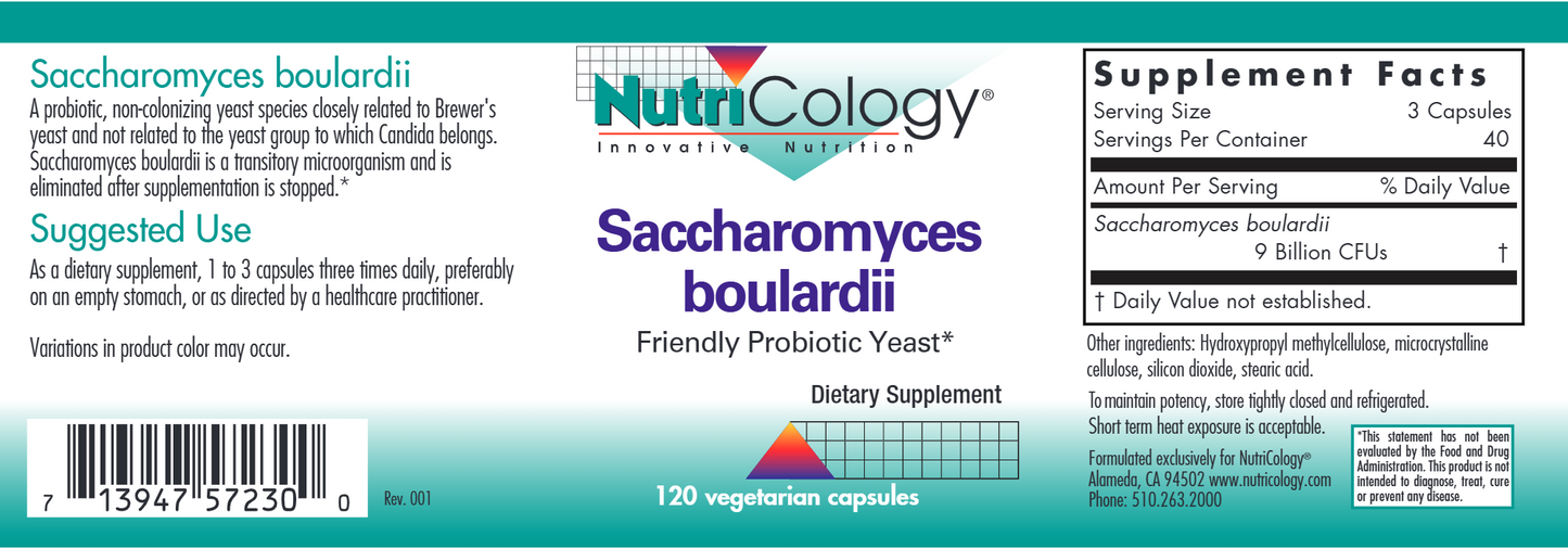 Saccharomyces Boulardii 120 ct