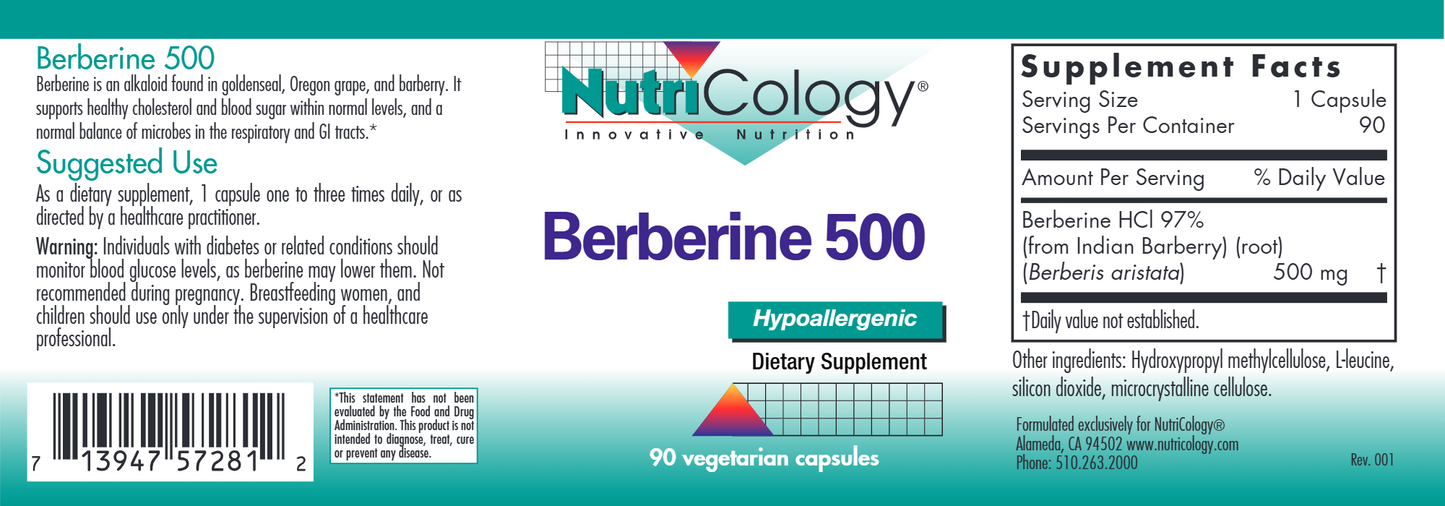 Berberine 500 90 vegcaps