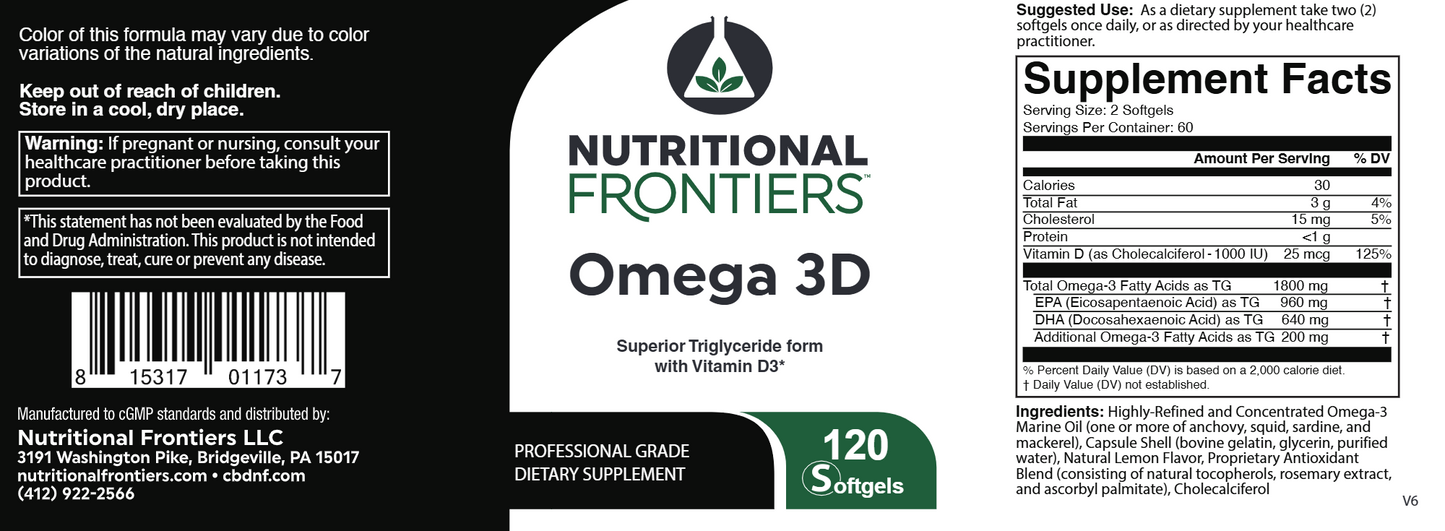 Omega 3D Lemon 120 softgels